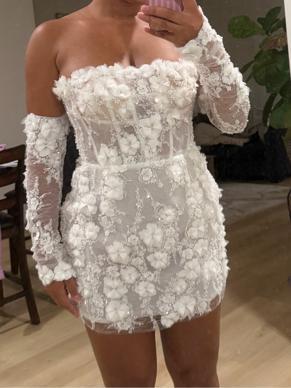 Rosie etienne Isabelle 3d floral beaded dress
